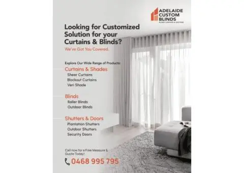 Blinds and Shutters Adelaide – Custom Fit for Your Home