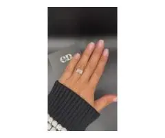 3 Ct Radiant Diamond Engagement Ring – East-West Half-Bezel Solitaire