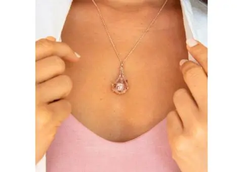 Elegant Rose Gold Pearl Necklace – Perfect for Your Special Moments - 2/2