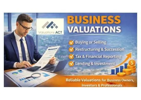 Expert Business Valuations Services in ACT | Valuations ACT