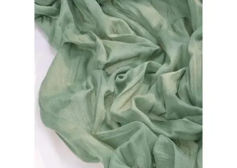 400Cm X 90Cm Sage Green Easter St Patricks Day Cheesecloth Table Runner Boho Rus - 3/4