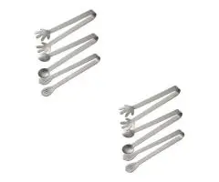 6PCS Stainless Steel Food Tongs, Ice Tongs Mini Sugar Tongs Stainless Steel Smal