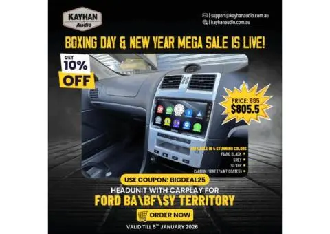 🔥 Boxing Day & New Year Mega Sale – CarPlay Headunit for Ford BA/BF/SY Territory 🔥