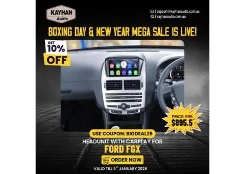 🚗 Boxing Day & New Year Mega Sale – Apple CarPlay Headunit for Ford FGX