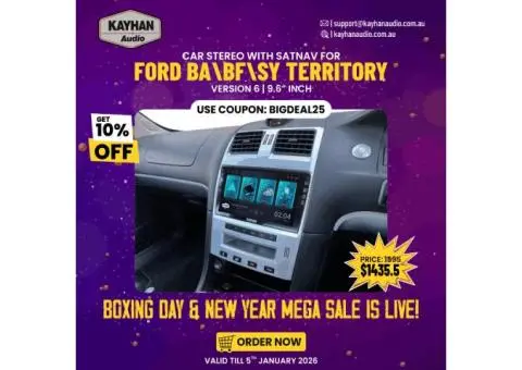Upgrade Your Ford BA/BF/SY Territory with a 9.6” Smart Car Stereo – Boxing Day Mega Deal!