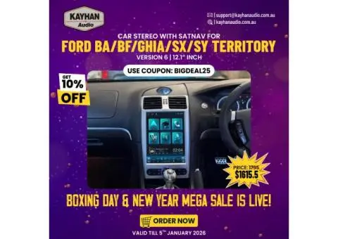 Go Bigger & Smarter – 12.1” Touchscreen Upgrade for Ford BA/BF/Ghia/SX/SY Territory