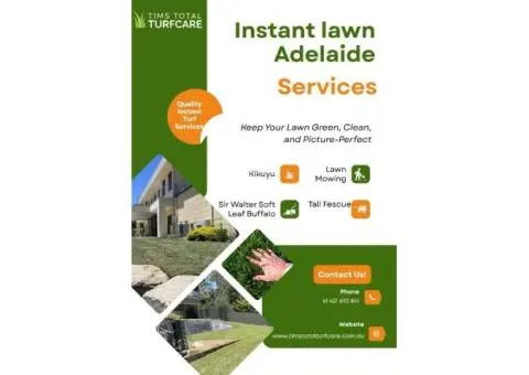 Instant Lawn Adelaide: Premium Turf Supply & Installation Experts