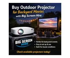 Buy Outdoor Projector for Backyard Movies with Big Screen Hire