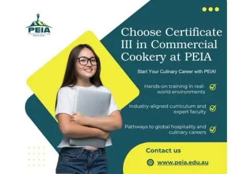Start Certificate III in Commercial Cookery Perth at PEIA