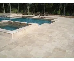 Silver Travertine French Pattern for Elegant Indoor & Outdoor Spaces
