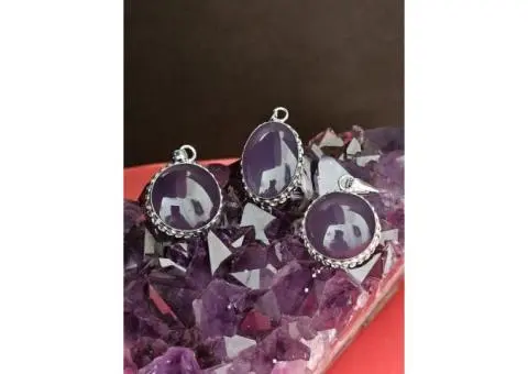 Handmade Silver Pendants with Lily Agate