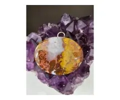 Handmade 950 Silver Pendant with Autumn Agate