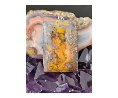 Handmade 950 Silver Pendant with Autumn Agate