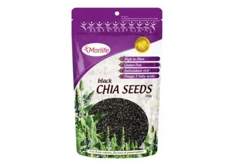Morlife Black Chia Seeds – Organic Superfood Seeds for Everyday Nutrition