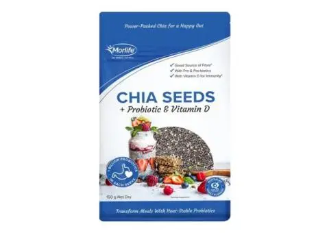 Morlife Chia Seeds + Probiotic & Vitamin D – Smart Nutrition for Daily Use