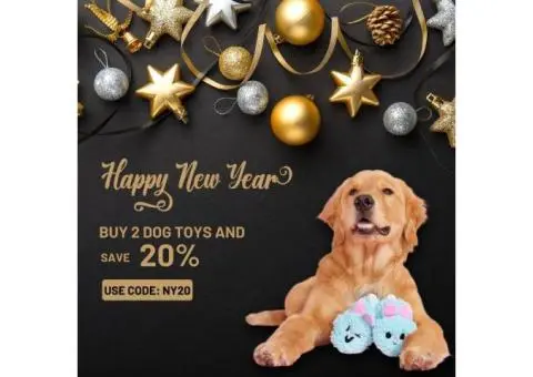 New Year, New Playtime Fun! 20% OFF Dog Toys at Pet Servo.