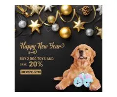 New Year, New Playtime Fun! 20% OFF Dog Toys at Pet Servo.