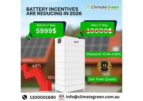 Solar Battery Deal – Rebates Ending Soon