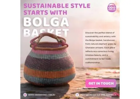 Buy African Bolga Baskets & Authentic Bolga Baskets Australia | Odo Designs