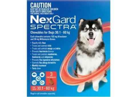 Nexgard Spectra Extra Large Dogs (30.1 - 60kg) Red