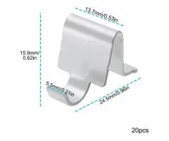 20Pcs Adjustable Cabinet Shelf Clips Stainless Steel Supports Clip for Kitchen C