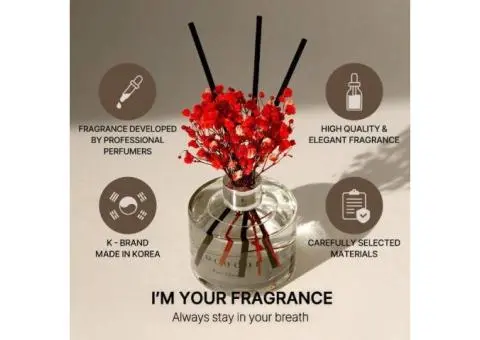 COCODOR Flower Reed Diffuser Set / 200Ml / White Jasmine/Scent Diffuser with Sti