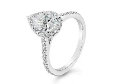 Elegant Pear Diamond Rings by The Diamond Guys