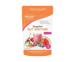 Morlife Complete Gut Restore Powder Berry Melon for Daily Digestive Wellness