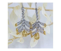 Fancy Yellow Diamond Earrings in Melbourne | Jenny Bay