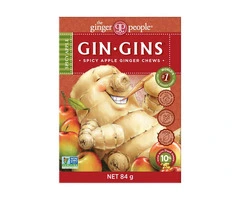 Gin Gins Spicy Apple Ginger Chews for Natural Digestive Comfort