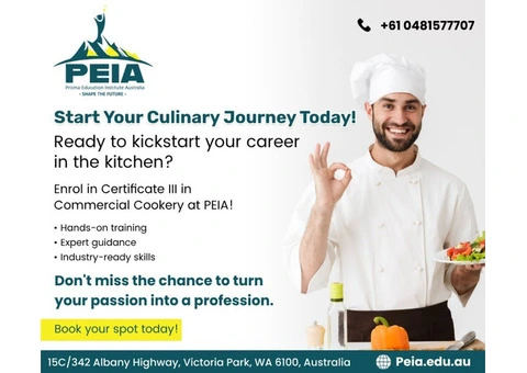 Study Certificate 3 Commercial Cookery Perth at PEIA