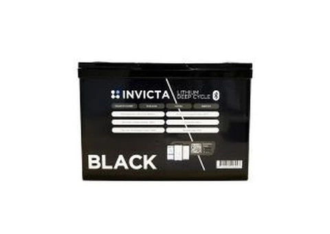 Invicta Black 12V 100Ah Lithium Battery with Bluetooth Monitoring