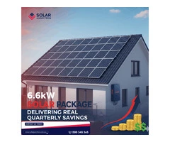 6.6kW solar package delivering real quarterly savings