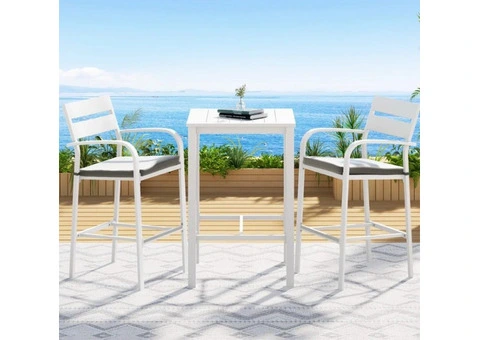 Stylish 3-Piece Gardeon Outdoor Bar Set for Patio Dining
