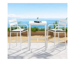 Stylish 3-Piece Gardeon Outdoor Bar Set for Patio Dining
