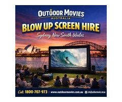 Blow Up Screen Hire for Western Sydney Backyard Movie Nights