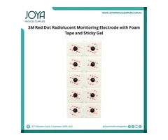 3M Red Dot Radiolucent Monitoring Electrode with Foam Tape and Sticky Gel - Joya Medical Supplies