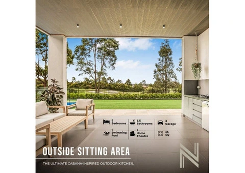 Luxury Home with Outdoor Kitchen and Poolside Lounge