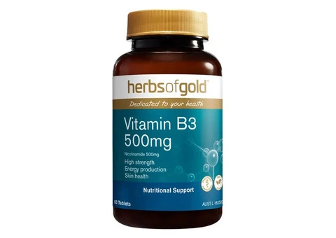 Herbs Of Gold Vitamin B3 500mg Capsules – Premium Niacin for Daily Health Support