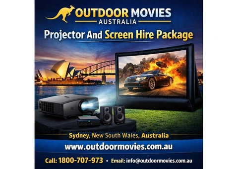 Projector and Screen Hire Package for Easy Backyard Movie Nights