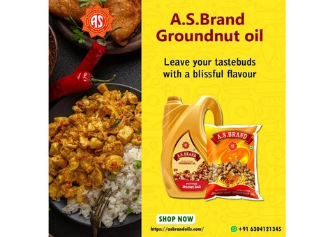 A.S. Brand Groundnut Oil (1 Ltr)