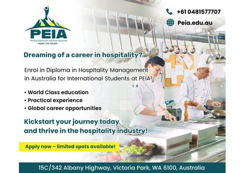 Affordable Advanced Diploma in Hospitality Management in Australia at PEIA