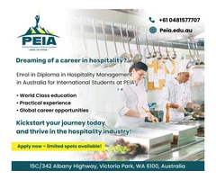 Affordable Advanced Diploma in Hospitality Management in Australia at PEIA