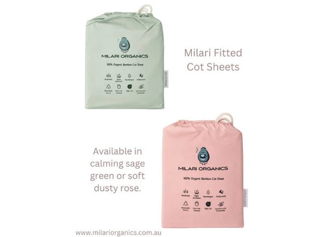 Luxuriously Soft Organic Bamboo Cot Sheets - 2/3