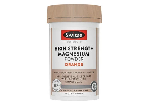 Swisse Ultiboost Magnesium Powder Orange 180g – High Strength Energy & Muscle Support