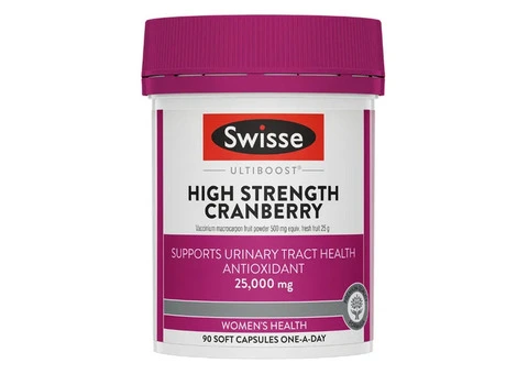 Swisse Ultiboost Cranberry Capsules 90 Count – Women’s Health & Antioxidant Support