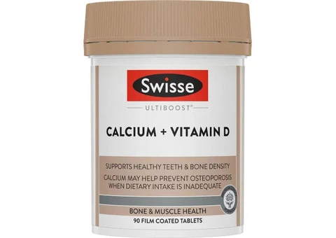 Strengthen Bones & Support Immunity with Swisse Calcium + Vitamin D Tablets