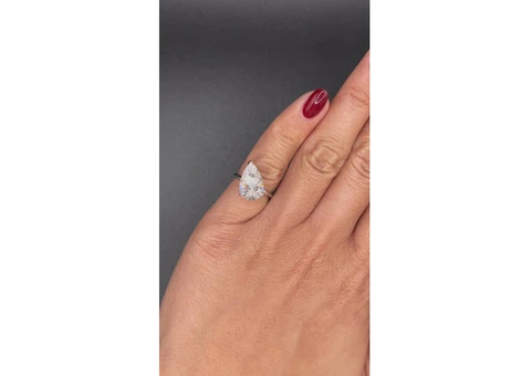 3 Carat Round Solitaire Engagement Ring – Two-Tone Six-Prong Design