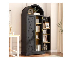 Arch Cabinet - Freestanding Pantry Kitchen Storage with 4 Large Storage Compartm