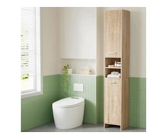 Artiss Bathroom Storage Cabinet, 185Cm Tall Adjustable Cupboard Side Table Corne